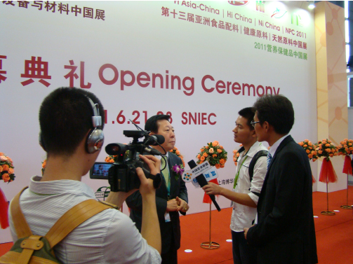 Chairman Yoonwoo Lee in Shanghai TV interview during CPhI China as Chairman of KPTA